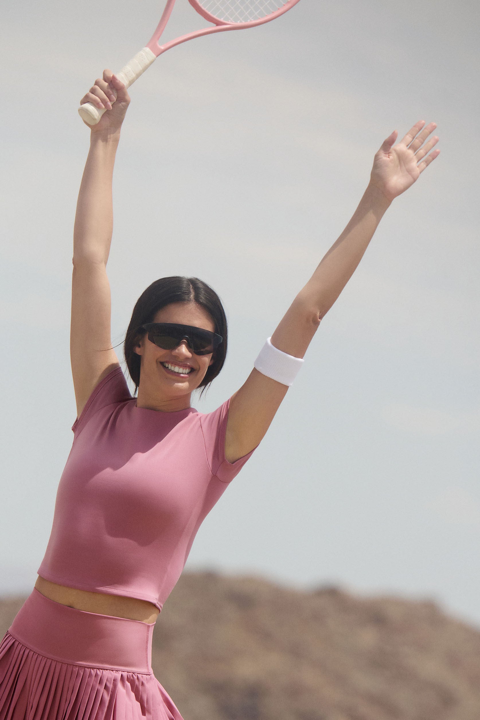 ALO Softsculpt Precision Short Sleeve Top - Pink Wild Rose