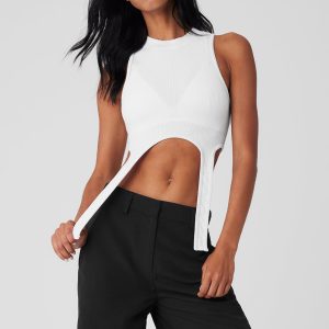 Wellness Rib Flaunt Tank - White