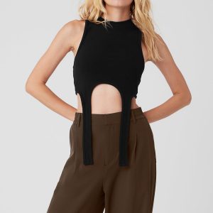 Wellness Rib Flaunt Tank - Black