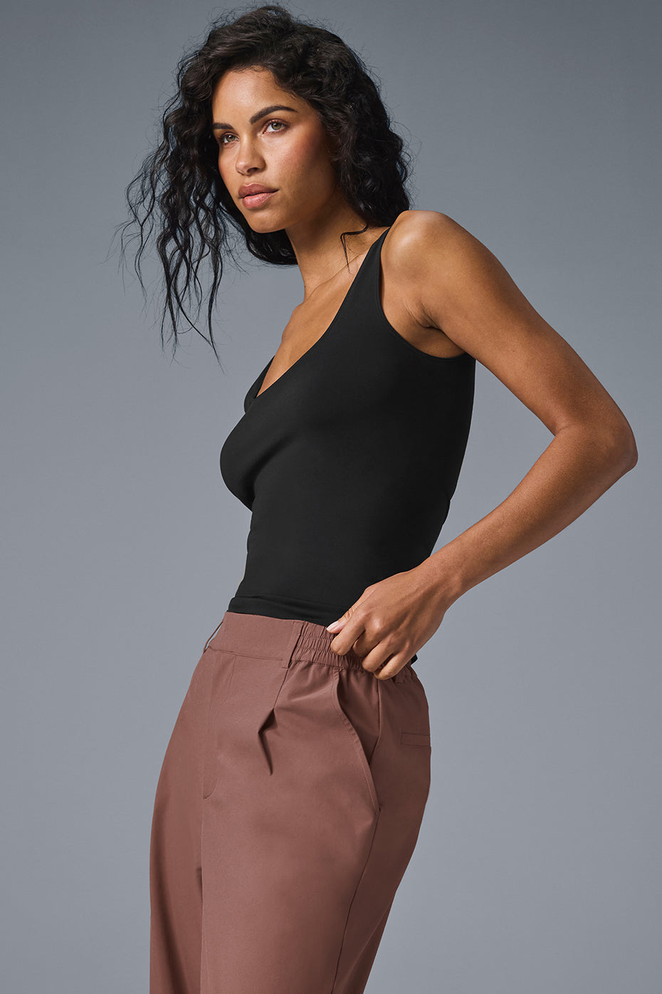 Sheer Glow Tank - Black - Image 4