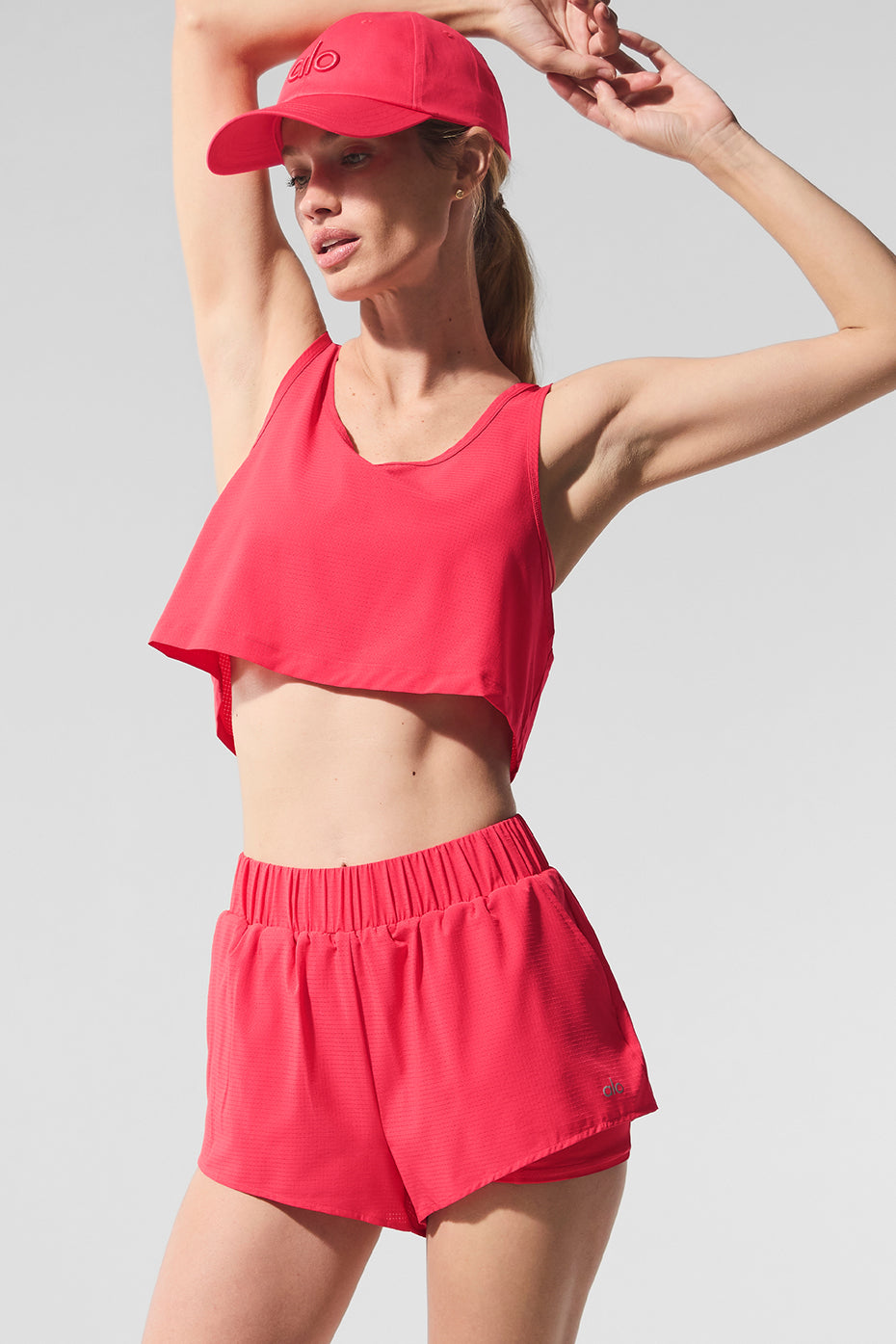 Cropped Sport Star Tank - Candy Red - Image 2