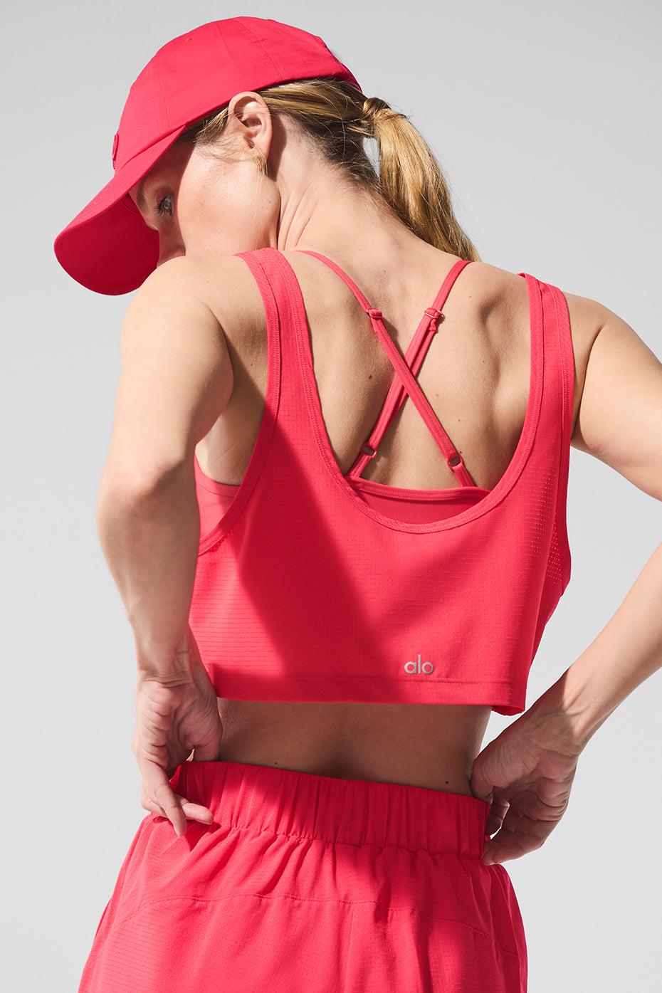 Cropped Sport Star Tank - Candy Red - Image 5