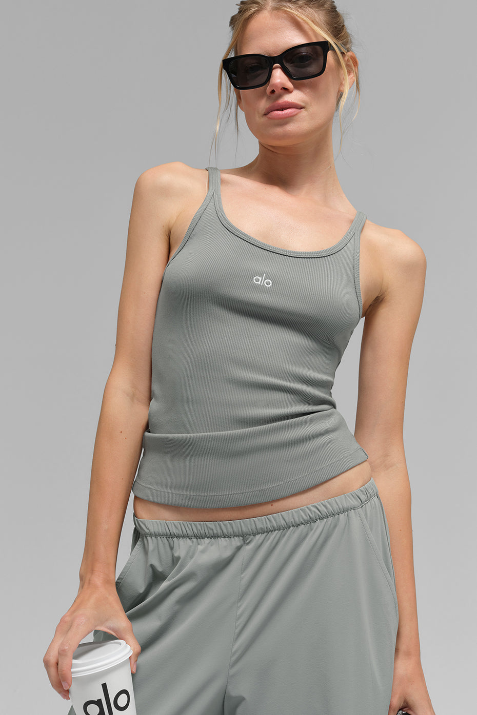 Ribbed Prosper Tank - Lunar Grey - Image 3