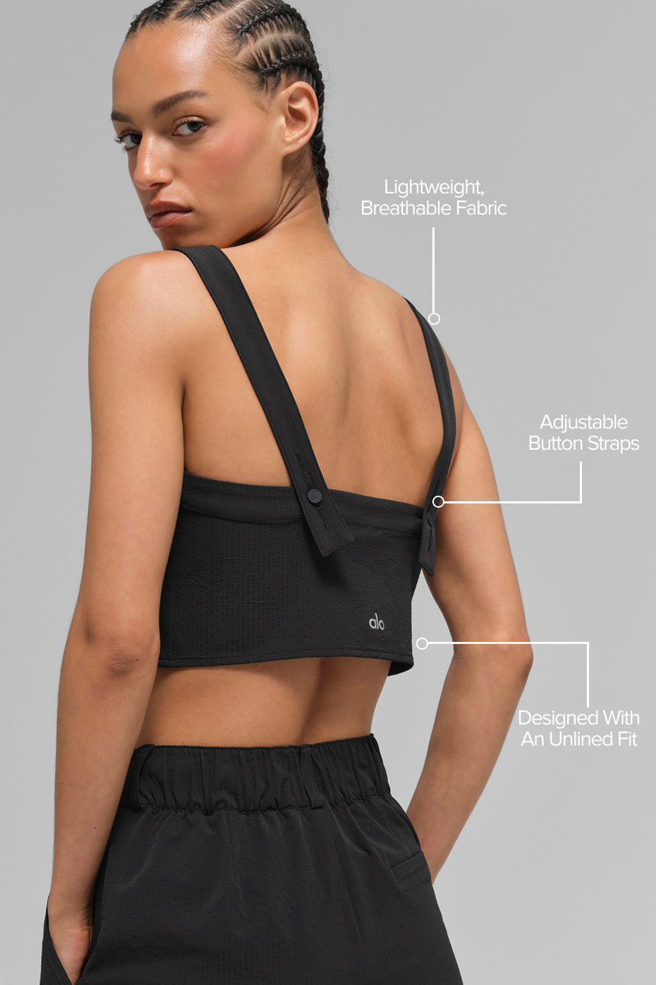 Cropped Dreamscape Tank - Black - Image 2