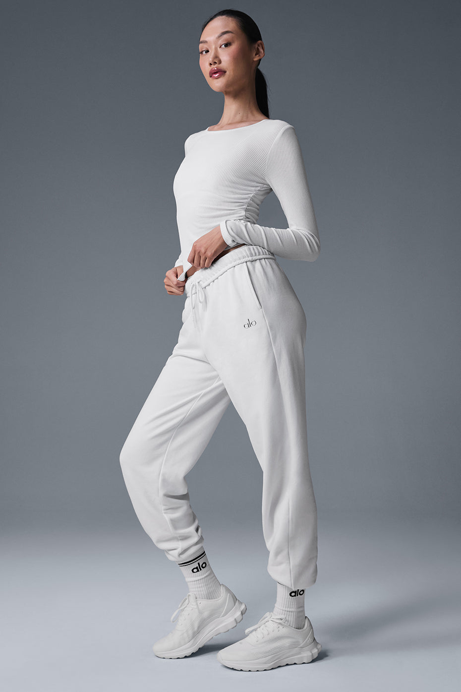 Gather Long Sleeve - White - Image 4