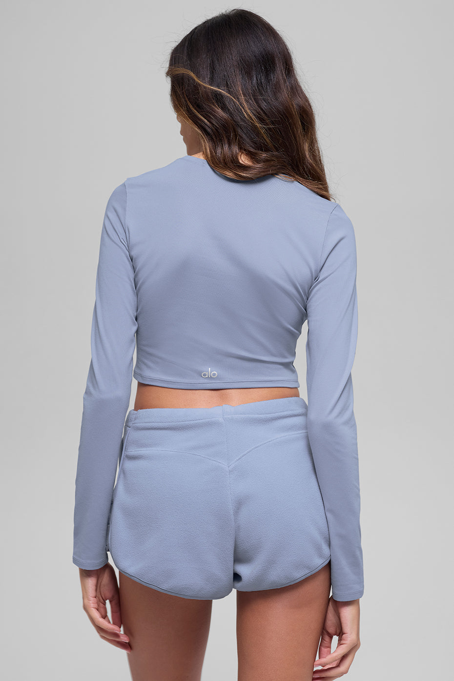 Alosoft Crop Finesse Long Sleeve - Winter Frost - Image 2