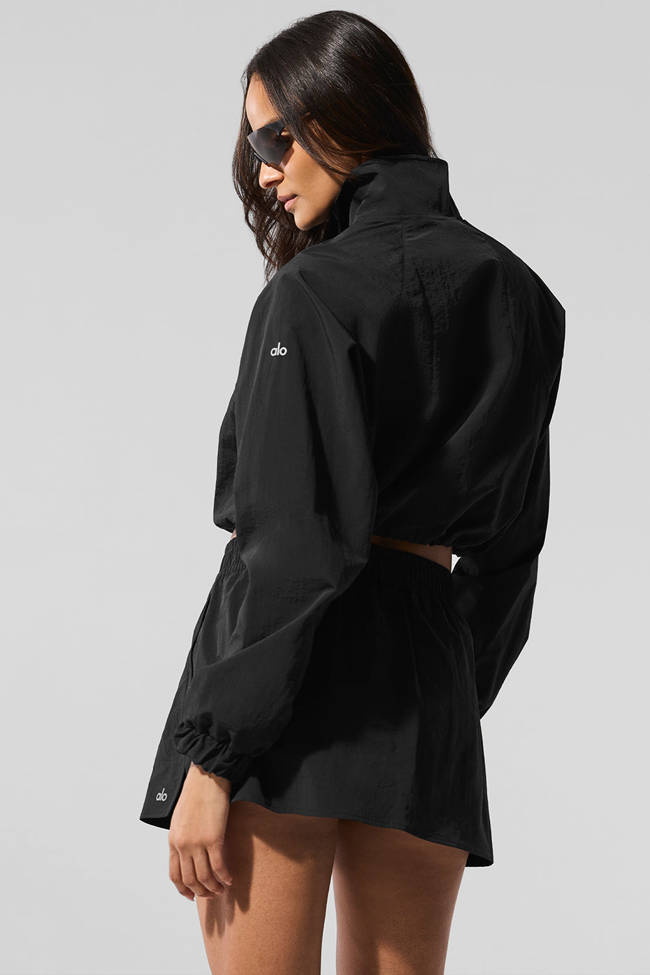 Cropped 1/4 Zip Alumni Pullover - Black - Image 3