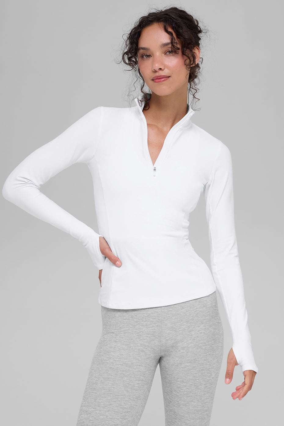 Alosoft 1/2 Zip Rapid Pullover - White - Image 3