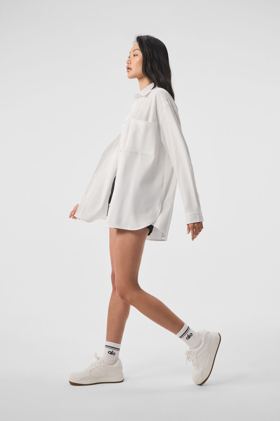 Dreamscape Button Down Long Sleeve - White - Image 5