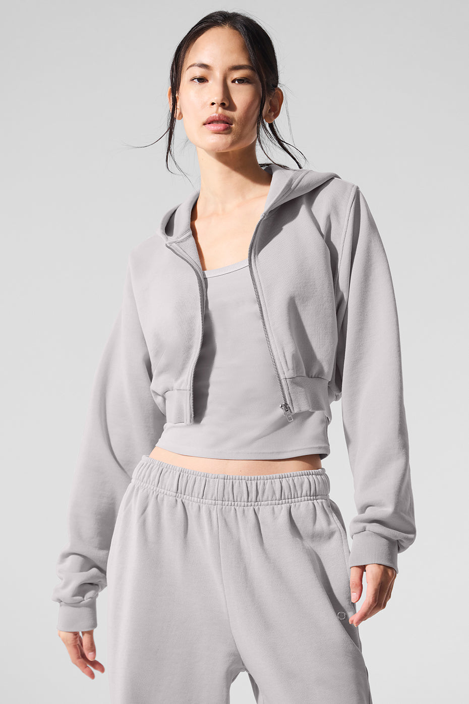 Washed Sweet Escape Zip Up Hoodie - Grey Sky Wash - Image 2