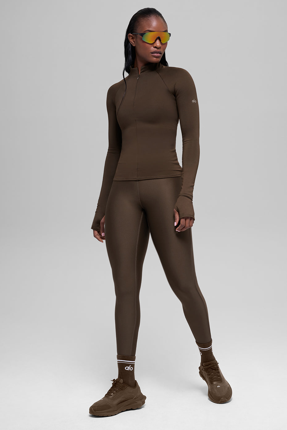 Airlift Winter Warm 1/4 Zip Long Sleeve - Espresso - Image 6