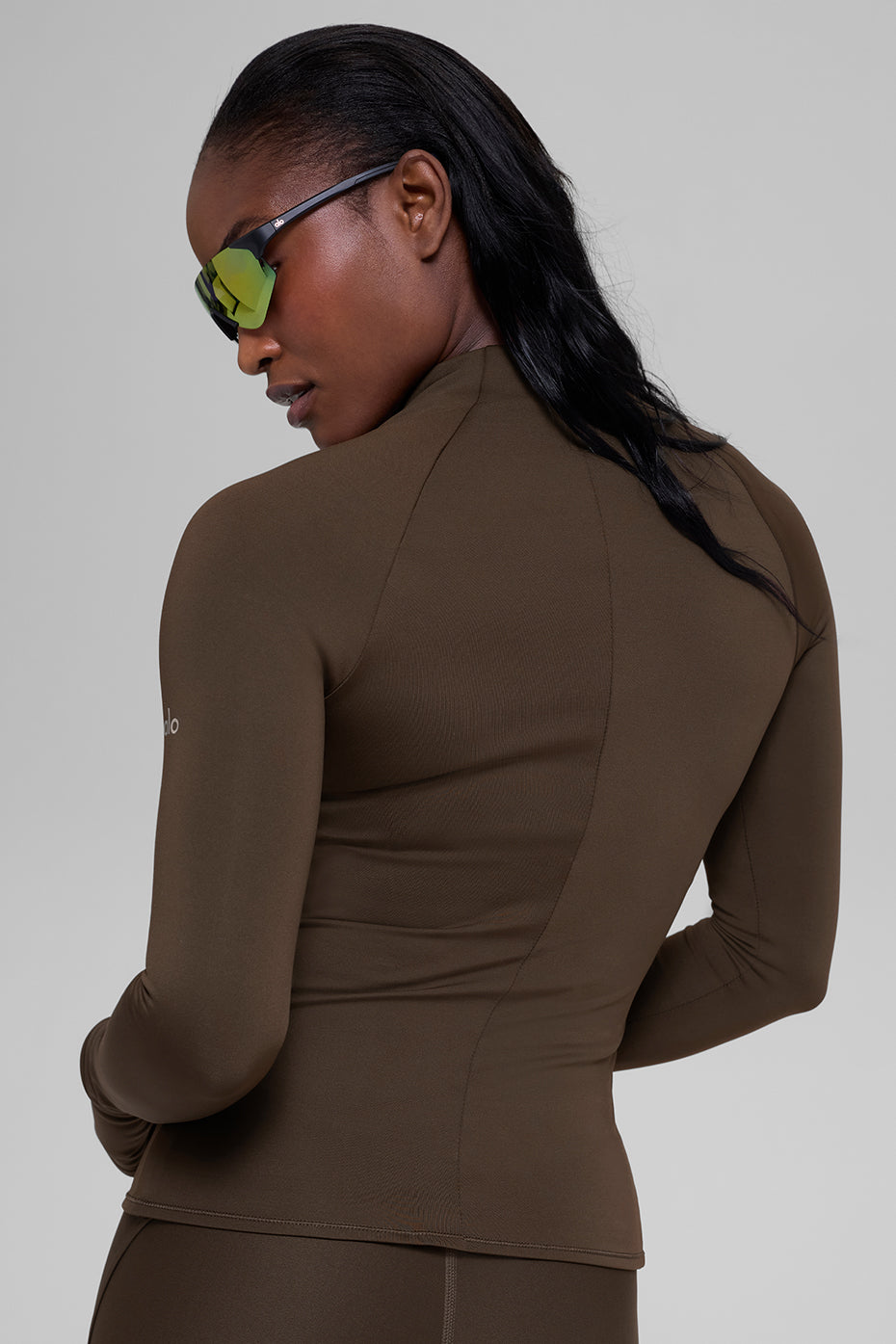 Airlift Winter Warm 1/4 Zip Long Sleeve - Espresso - Image 4