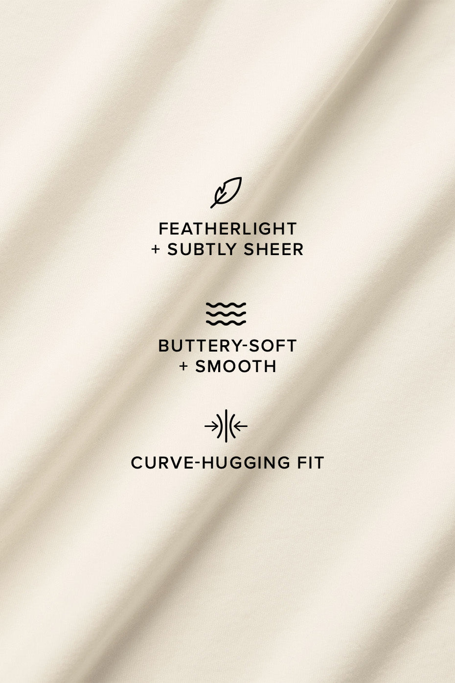 Asymmetric Sheer Glow Long Sleeve - Ivory - Image 2