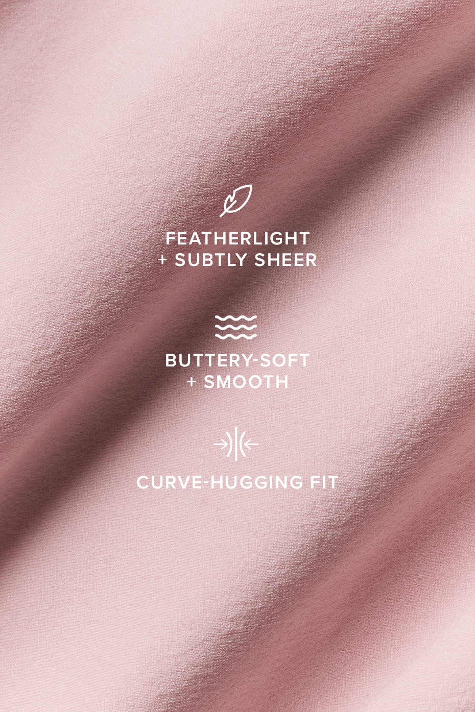 Asymmetric Sheer Glow Long Sleeve - Ballet Pink - Image 2