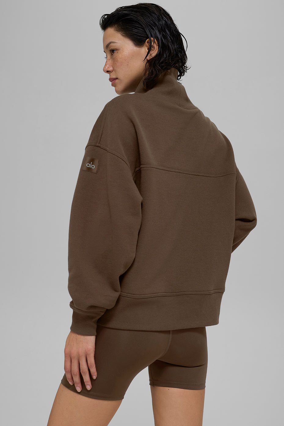 Hazy Mock Neck Pullover - Espresso - Image 4