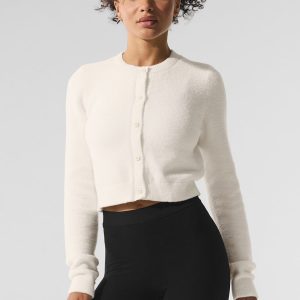 Snuggle Up Sweater Cropped Cardigan - Ivory