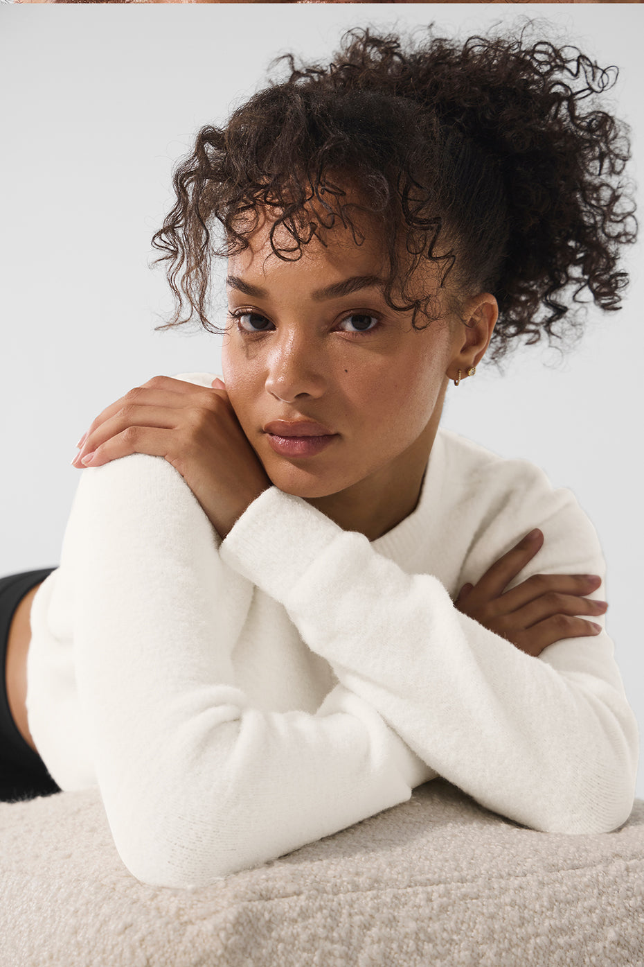 Snuggle Up Sweater Cropped Cardigan - Ivory - Image 4