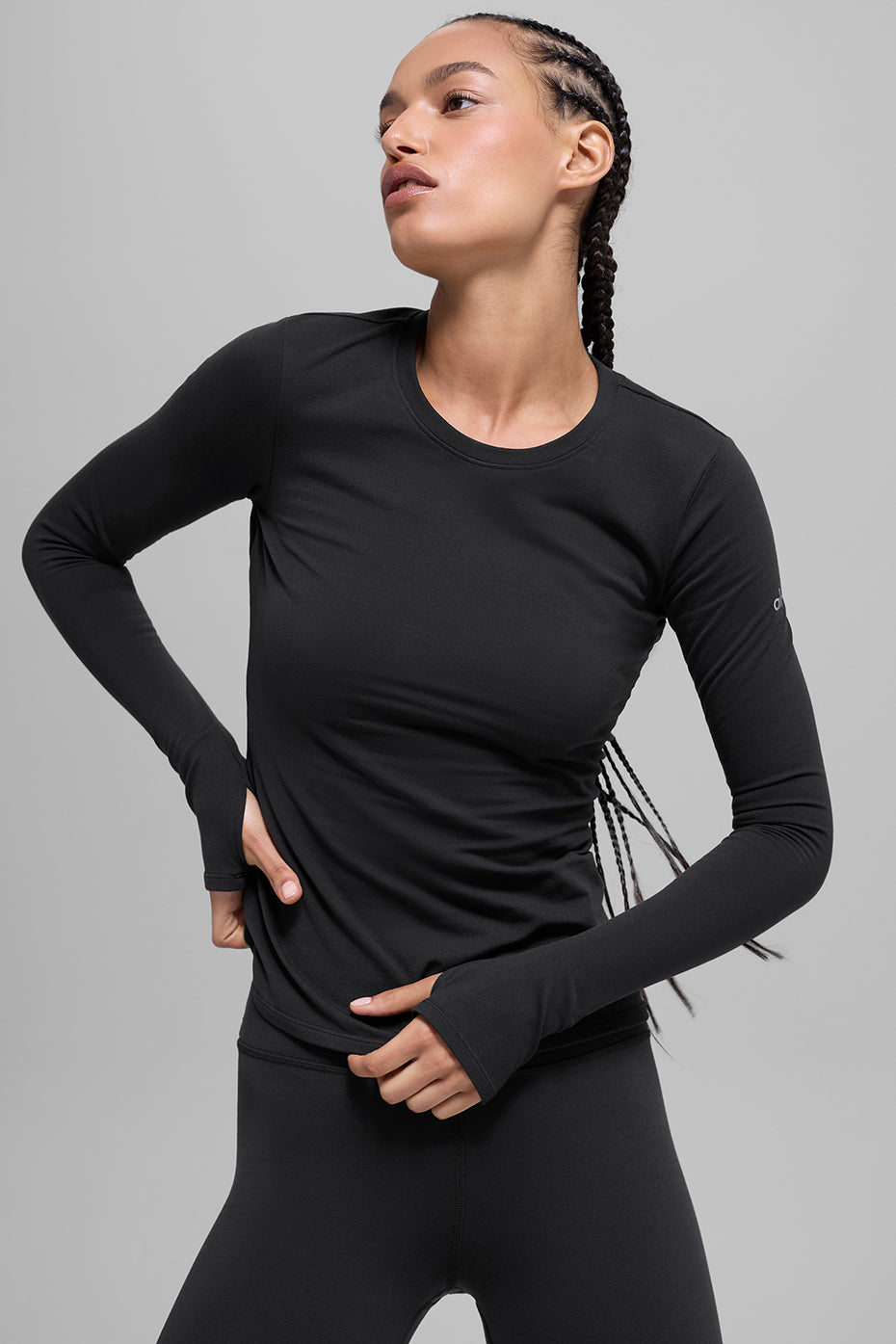 Airbrush Winter Warm Nocturne Long Sleeve - Black - Image 3