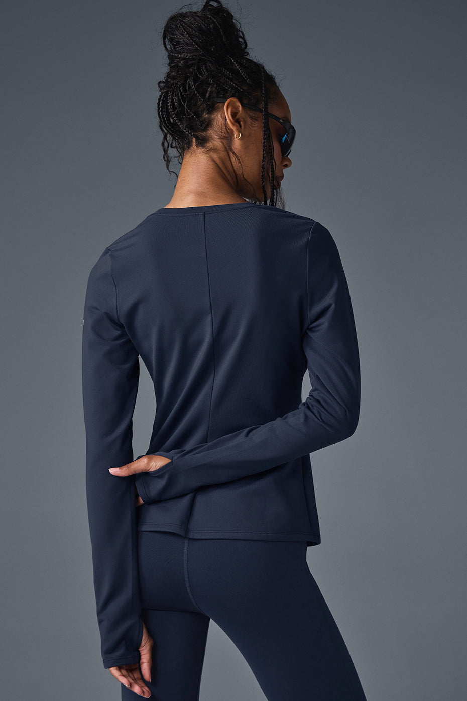 Airbrush Winter Warm Nocturne Long Sleeve - Navy - Image 2