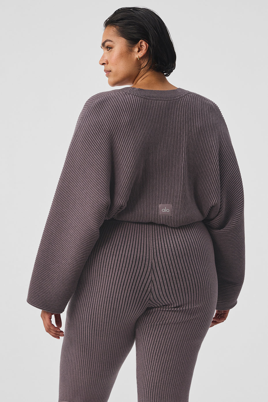 Denim Knit Shawl - Raisinette/Black - Image 7