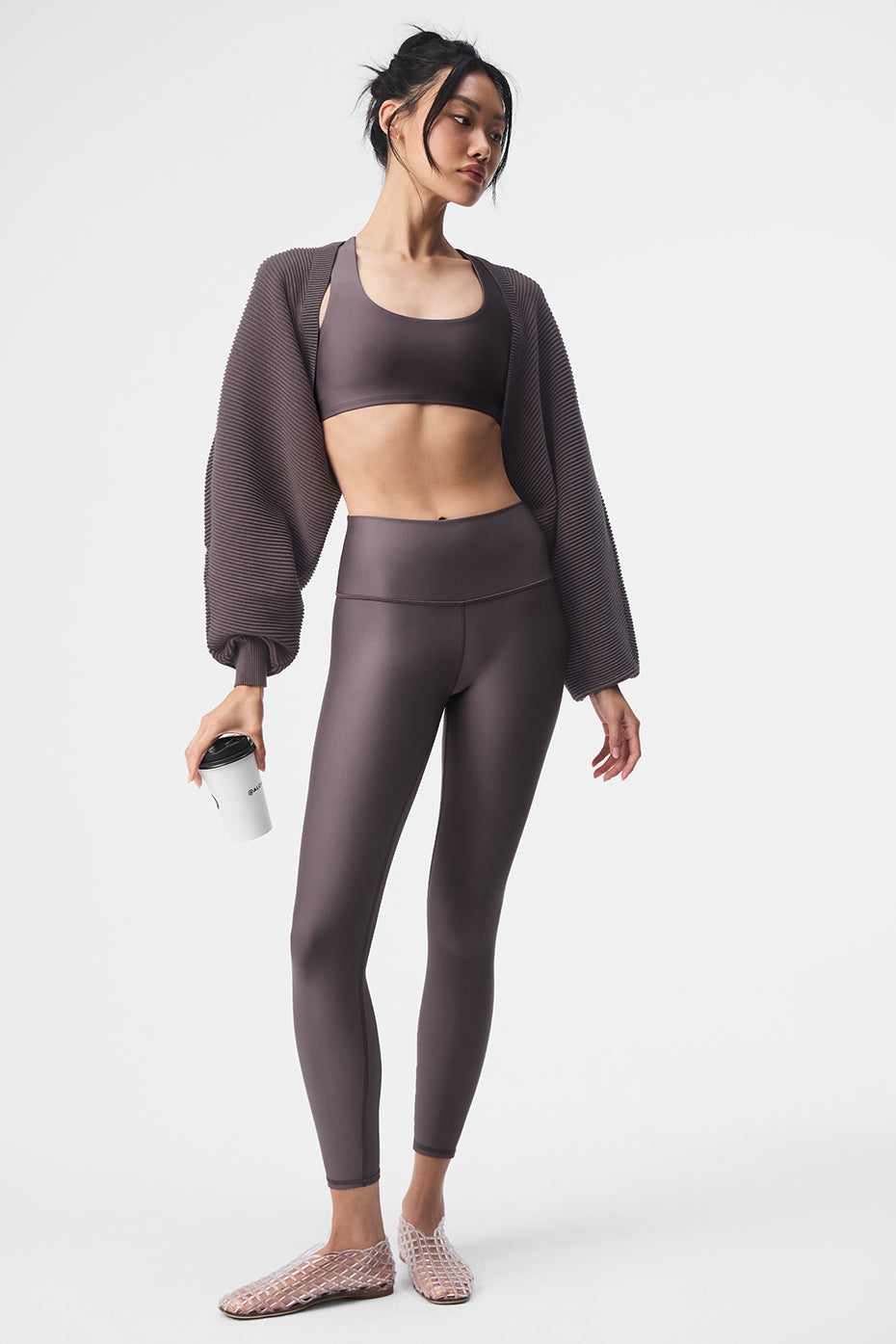 Denim Knit Shawl - Raisinette/Black - Image 5