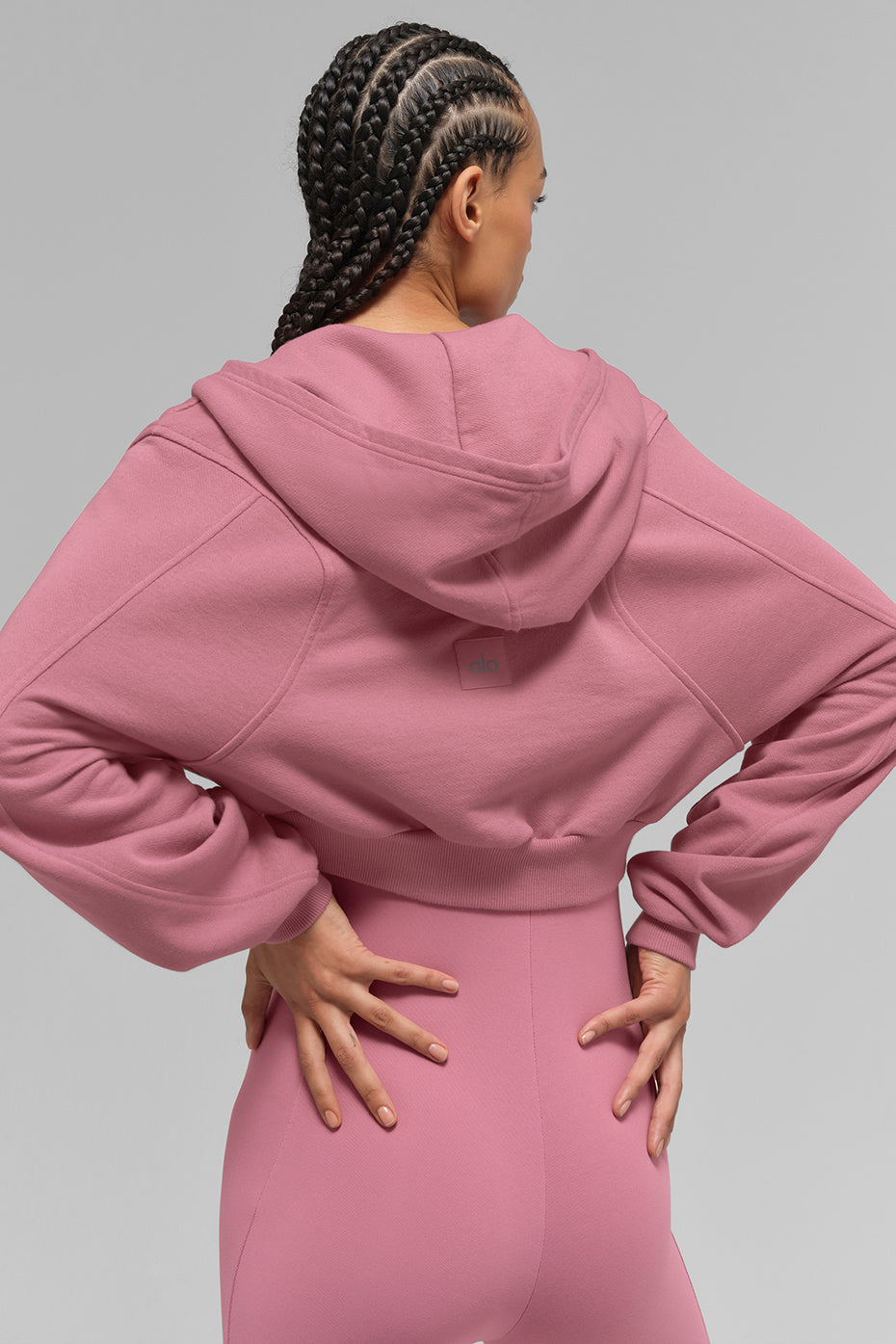 Sweet Escape Zip Up Hoodie - Pink Wild Rose - Image 3