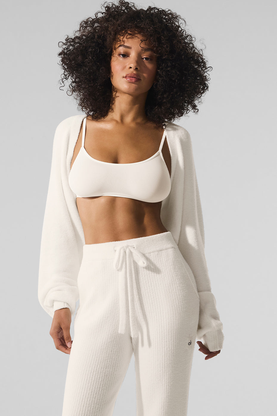 Snuggle Up Sweater Shawl - Ivory - Image 3