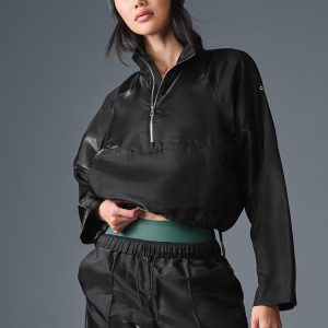 Cropped Afterglow Pullover - Black