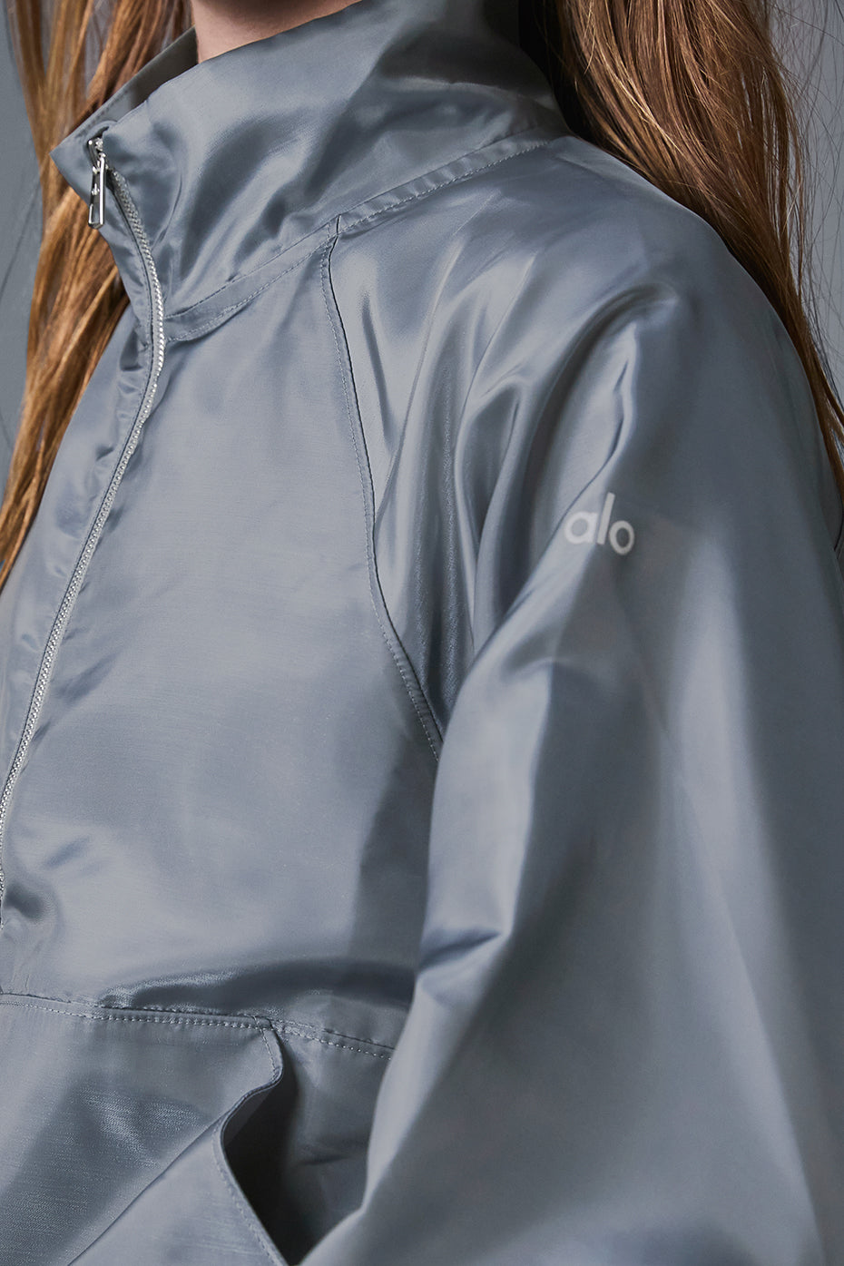 Cropped Afterglow Pullover - Steel Grey - Image 4