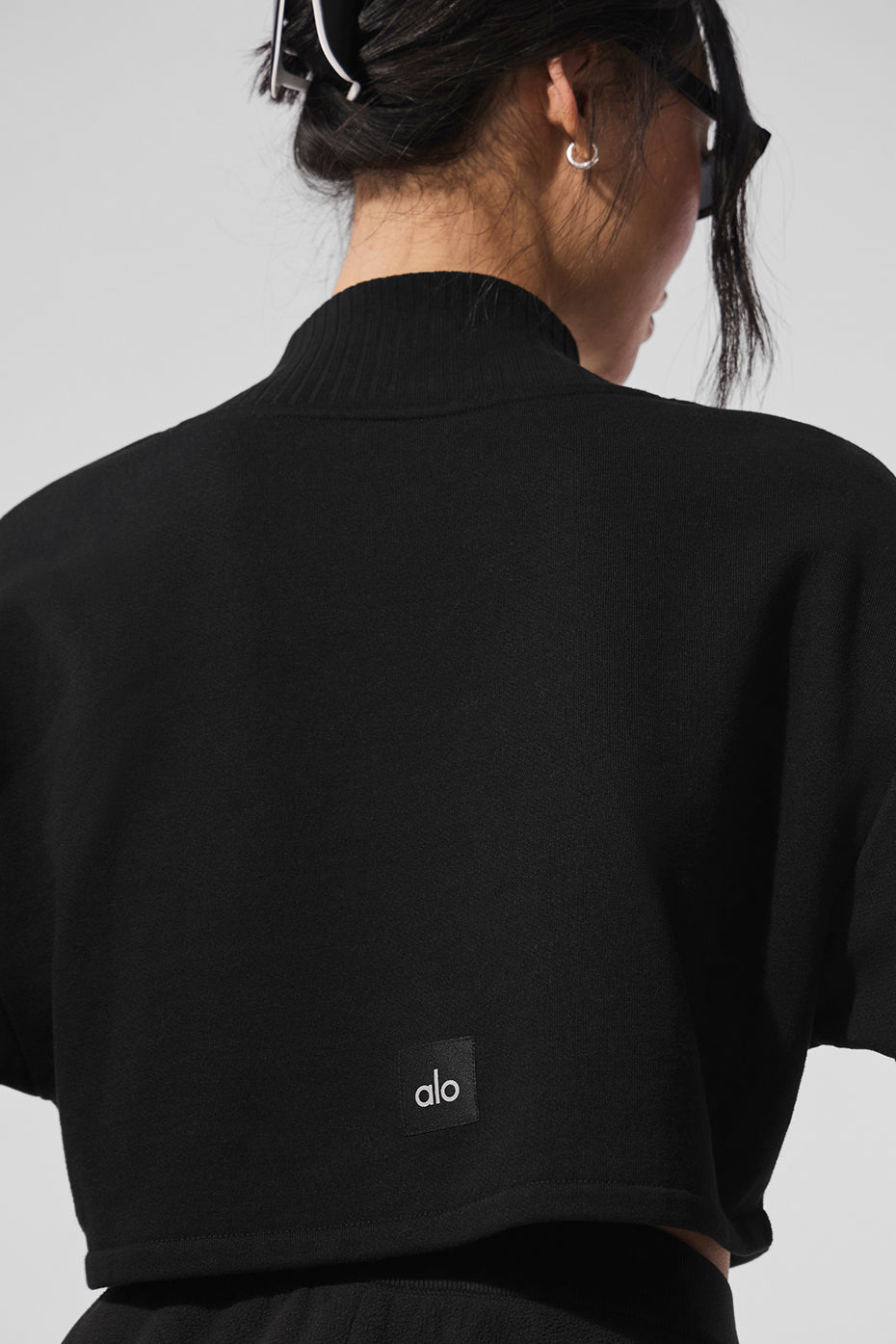 Cropped Serenity Coverup - Black - Image 5