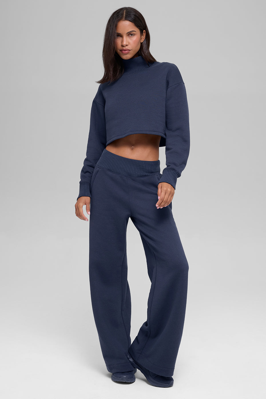 Cropped Serenity Coverup - Navy - Image 6
