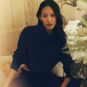 Cropped Serenity Coverup - Navy