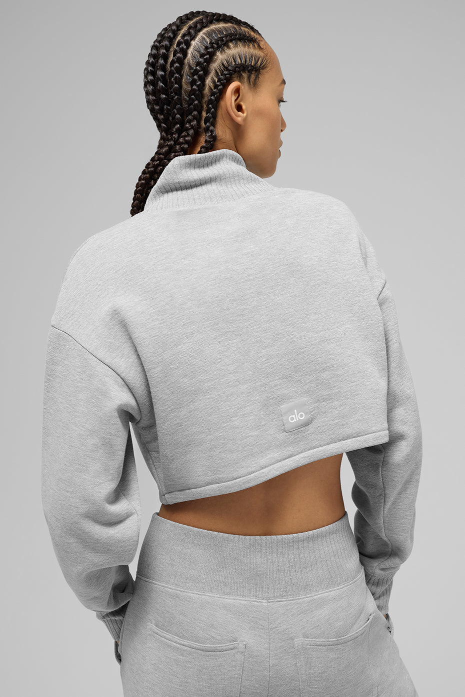 Cropped Serenity Coverup - Athletic Heather Grey - Image 4