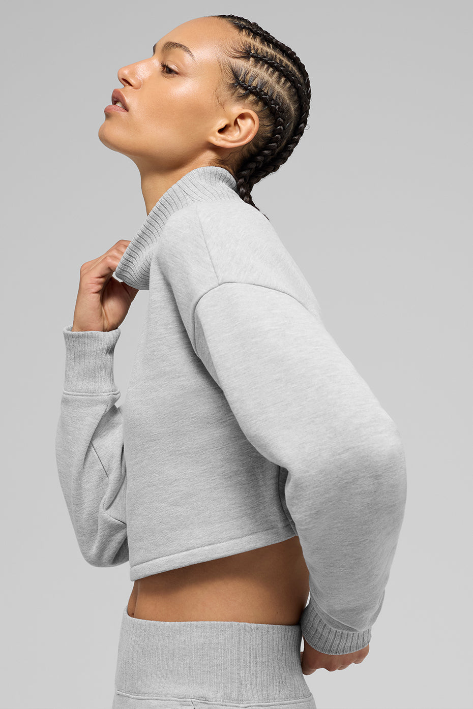 Cropped Serenity Coverup - Athletic Heather Grey - Image 3