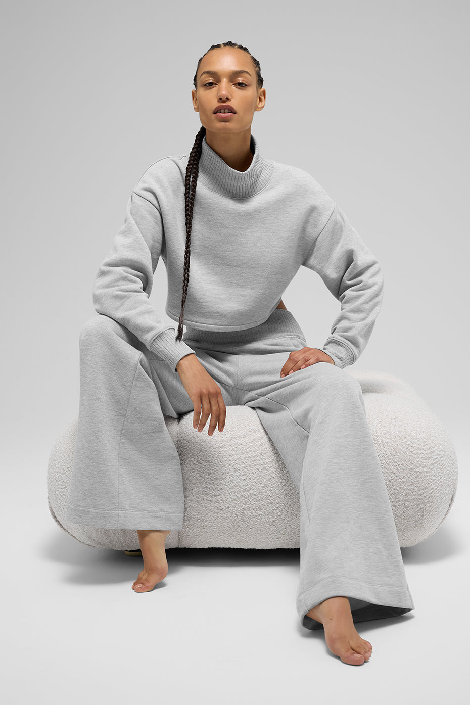 Cropped Serenity Coverup - Athletic Heather Grey - Image 6