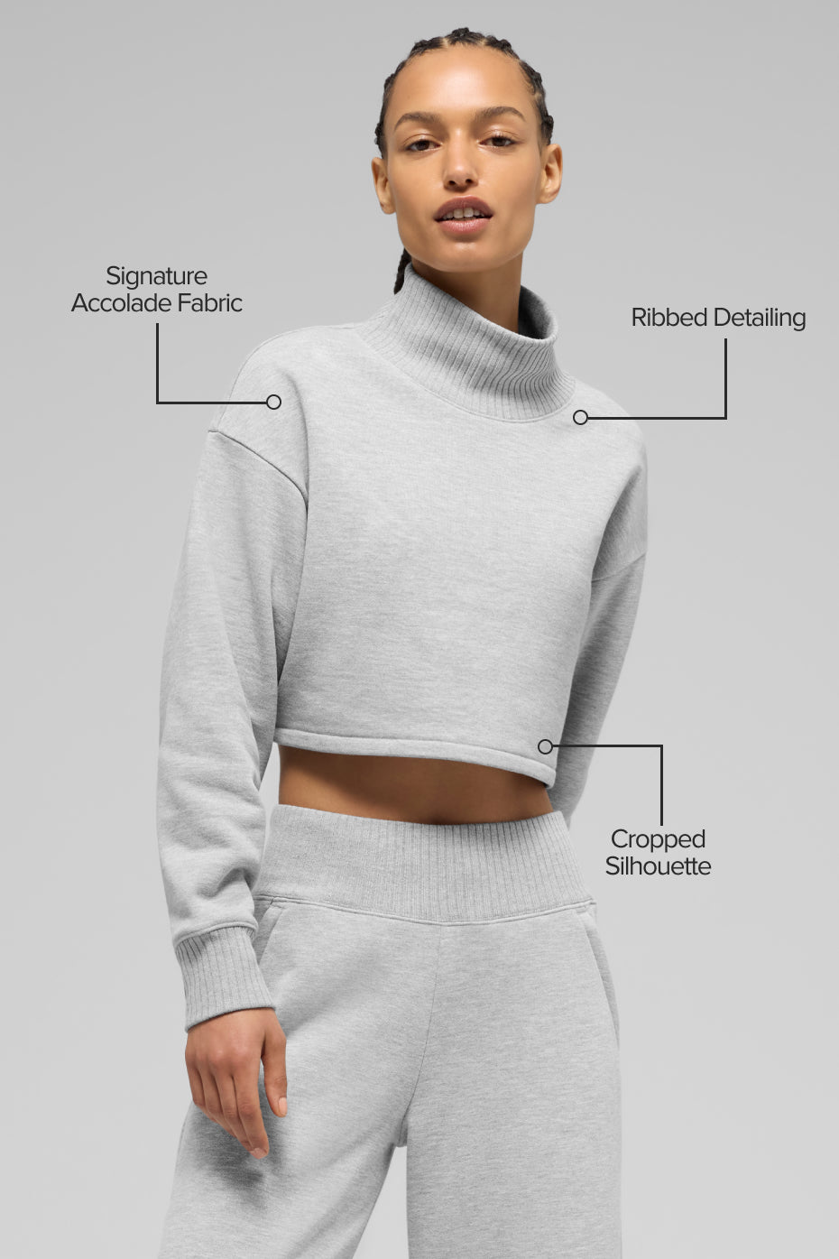 Cropped Serenity Coverup - Athletic Heather Grey - Image 2