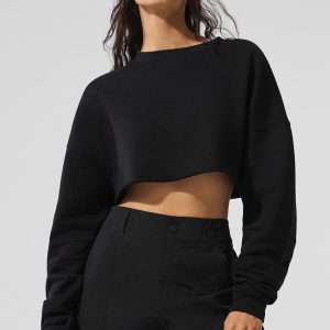 Extreme Cropped Pullover - Black