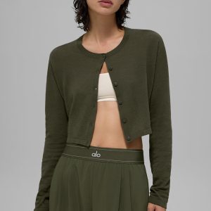 Supernatural Sweater Cardigan - Green Olive