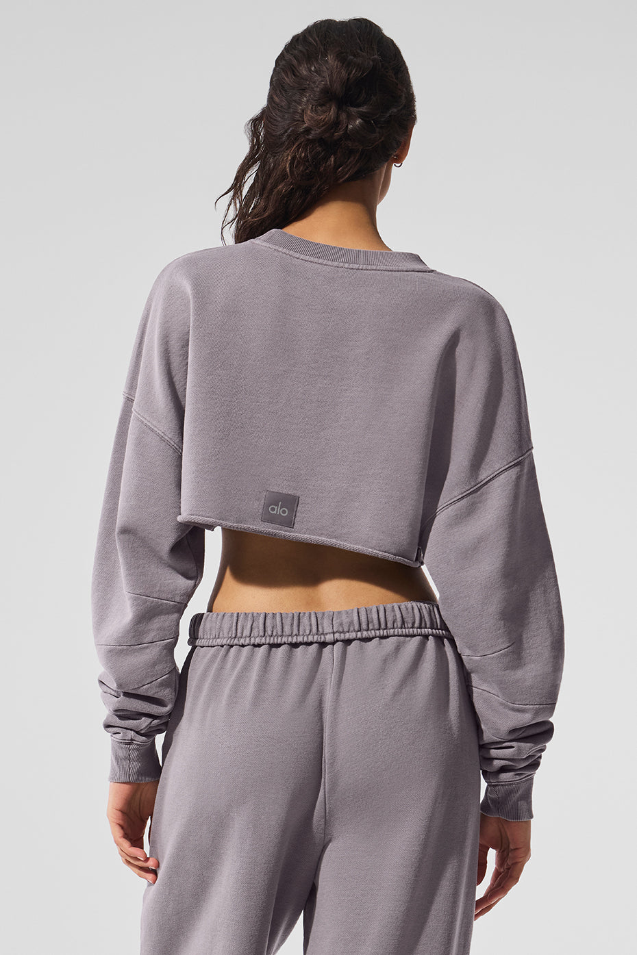 Washed Extreme Cropped Pullover - Cool Grey Wash - Image 4