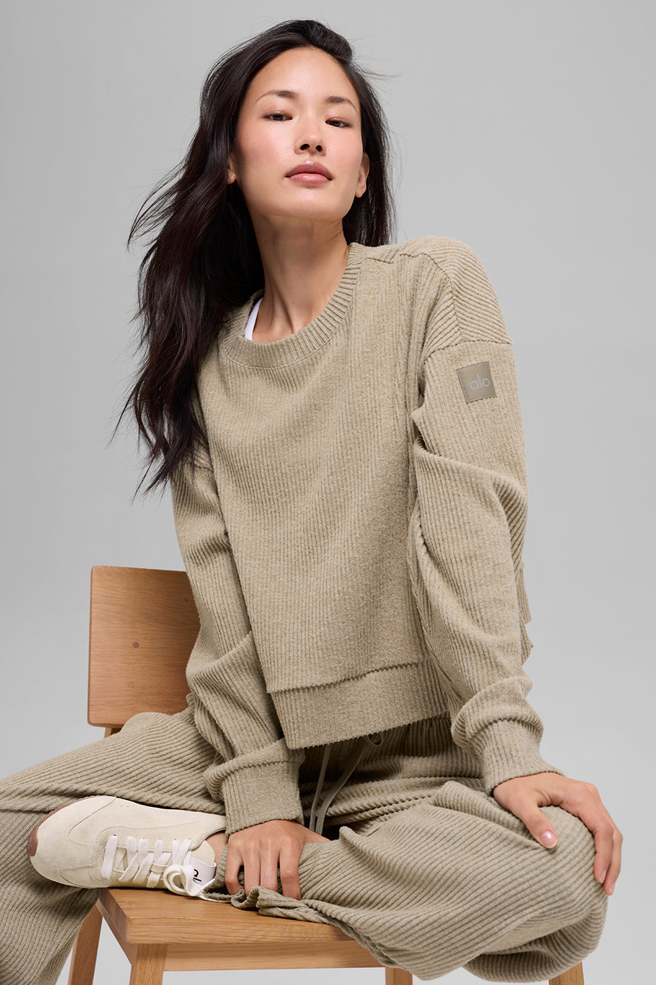 Muse Crew Neck Pullover - Gravel Heather - Image 5