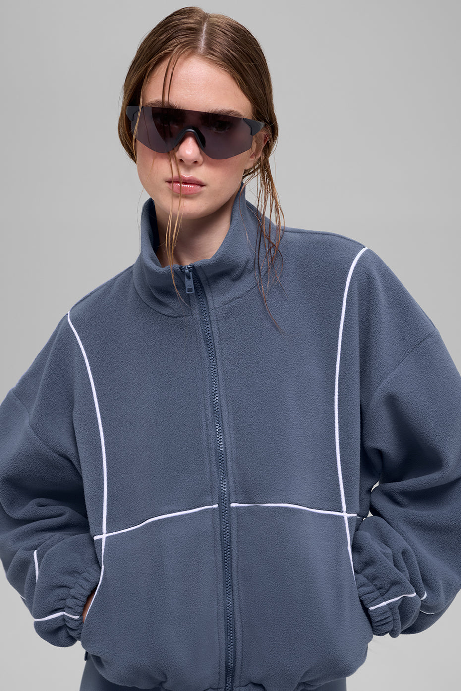 Polar Fleece Game Time Full Zip Jacket - Black - Image 3