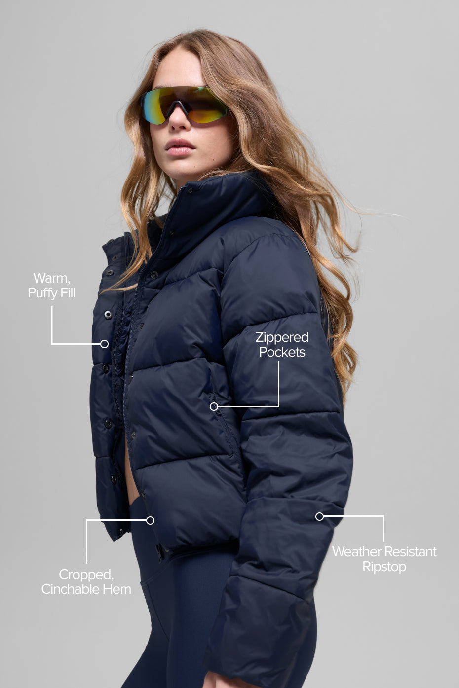 Gold Rush Puffer - Navy - Image 2