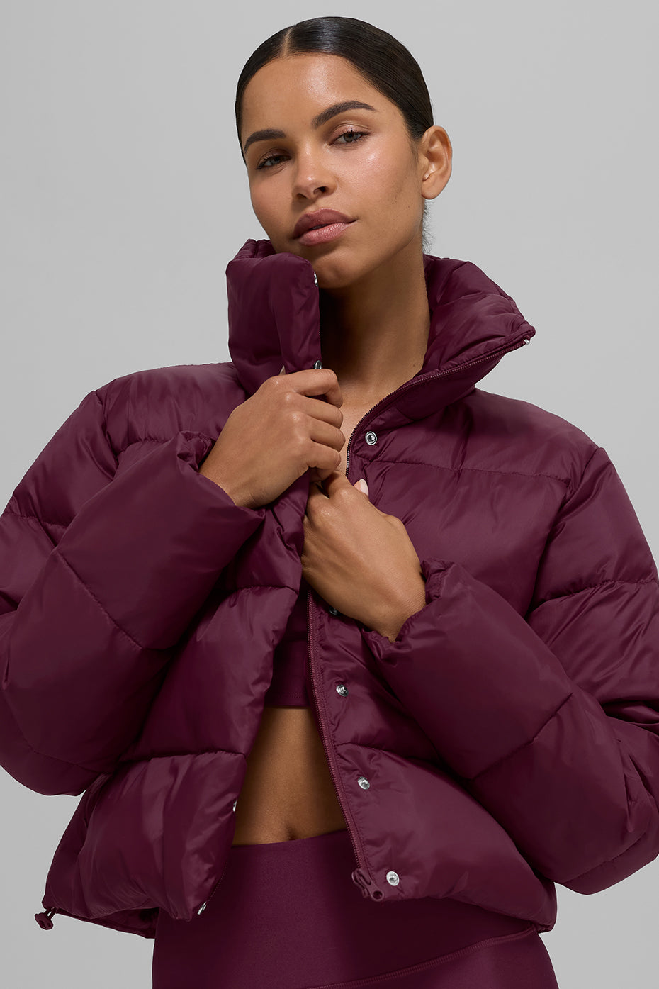Gold Rush Puffer - Burgundy - Image 2