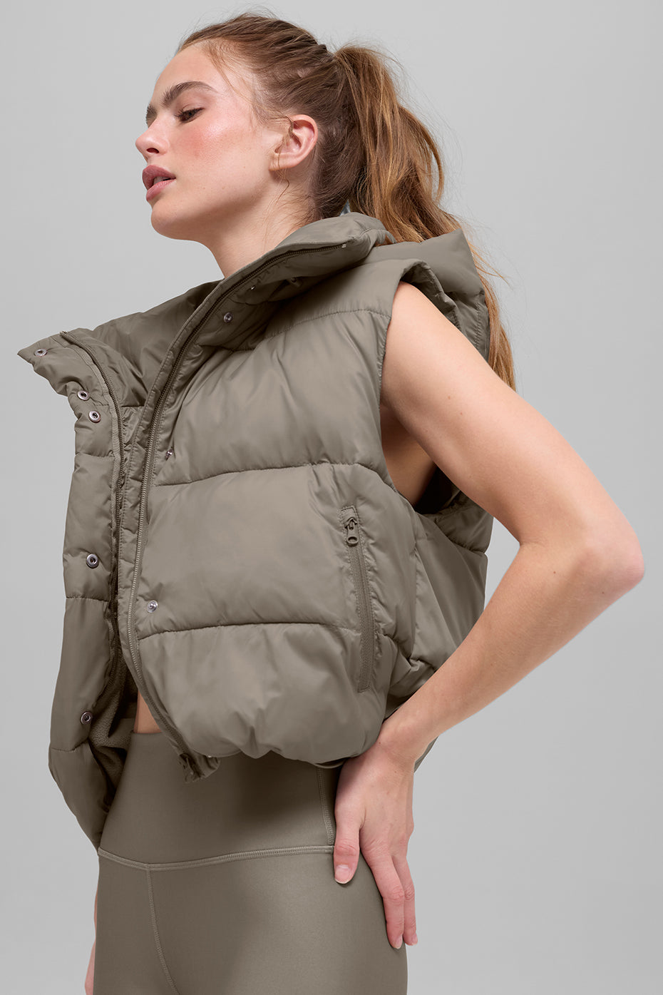 Gold Rush Puffer Vest - Light Cocoa - Image 3