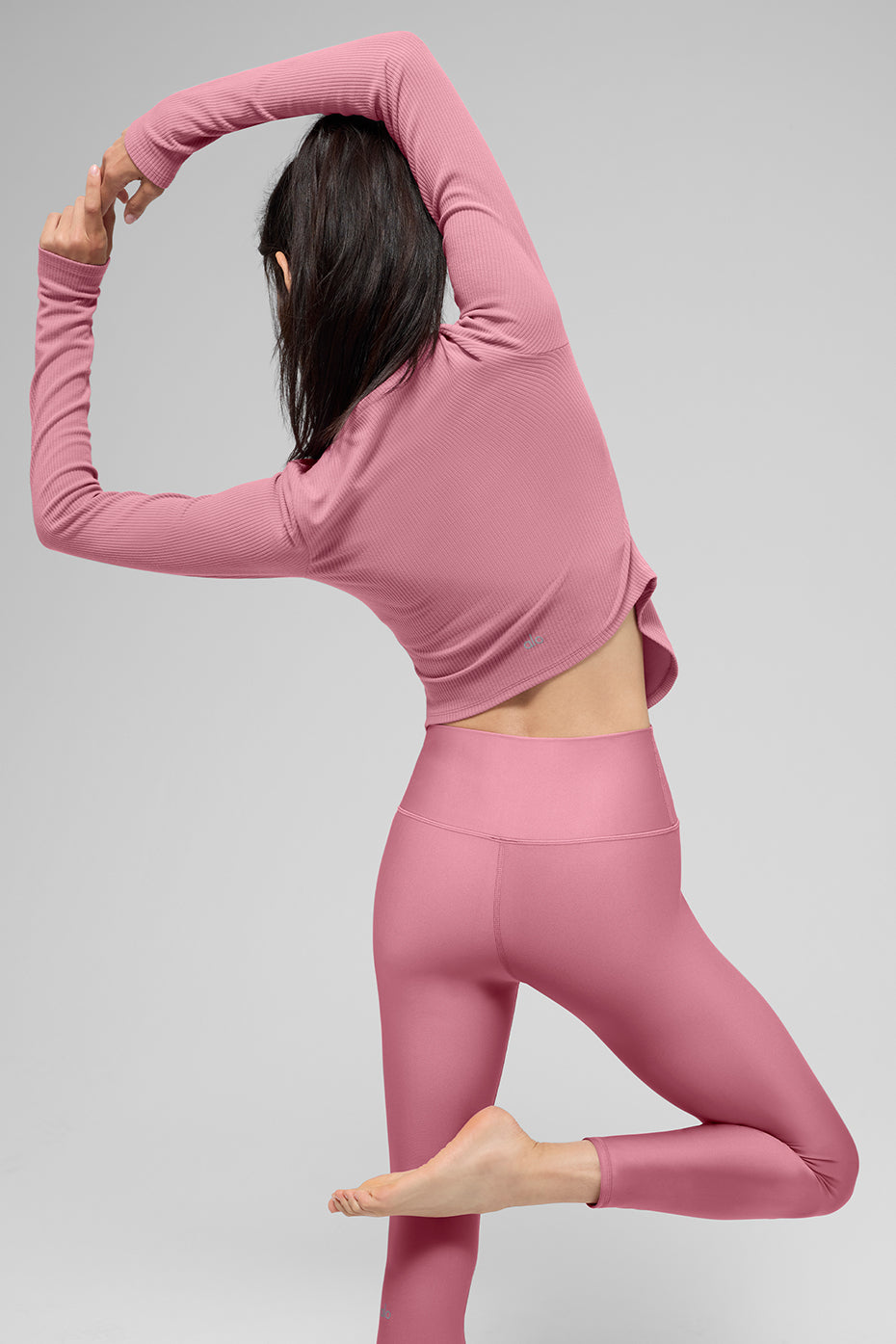 Ribbed Stardust Long Sleeve - Pink Wild Rose - Image 3