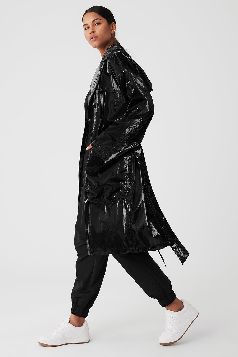 Metallic Break Line Trench - Black Metallic - Image 4