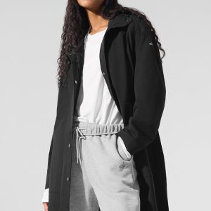 Rain Or Shine Long Coat - Black