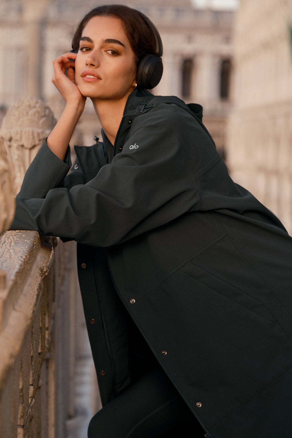 Rain Or Shine Long Coat - Charcoal Green