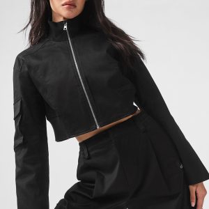 Night Out Cargo Jacket - Black