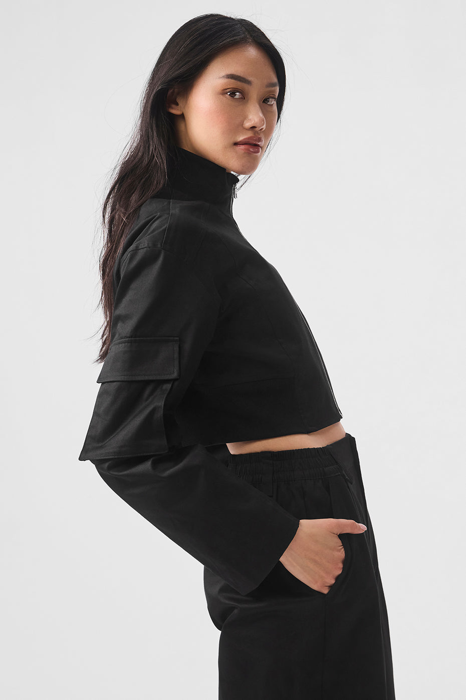 Night Out Cargo Jacket - Black - Image 3